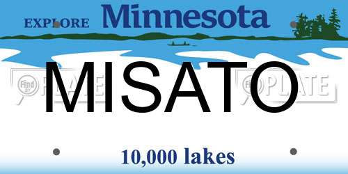 MISATO Minnesota License Plate