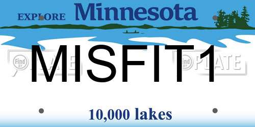 MISFIT1 Minnesota License Plate
