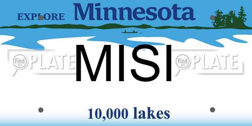 MISI Minnesota License Plate