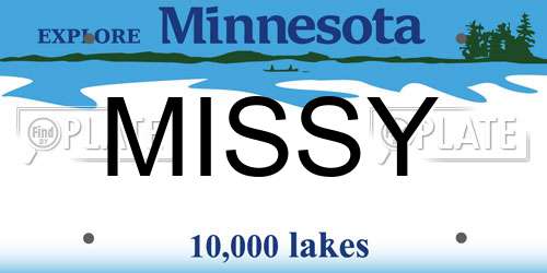 MISSY Minnesota License Plate
