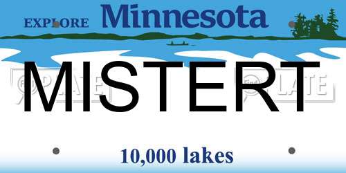 MISTERT Minnesota License Plate
