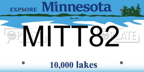 MITT82 Minnesota License Plate