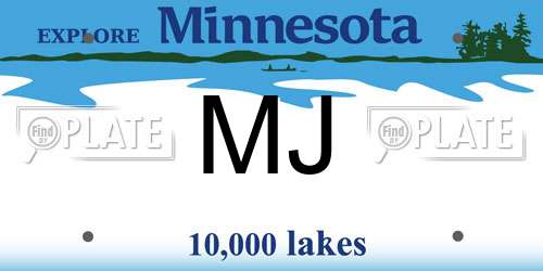 MJ Minnesota License Plate