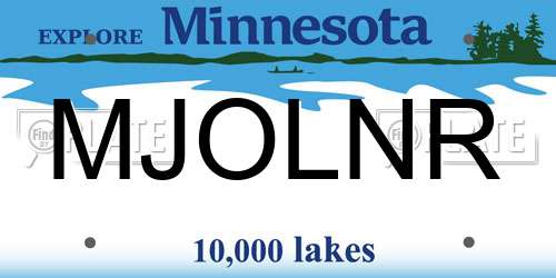 MJOLNR Minnesota License Plate
