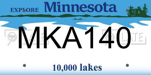 MKA140 Minnesota License Plate