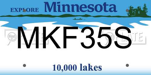 MKF35S Minnesota License Plate