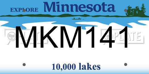 MKM141 Minnesota License Plate