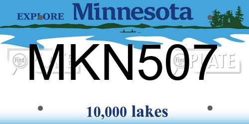 MKN507 Minnesota License Plate