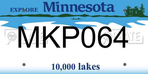 MKP064 Minnesota License Plate