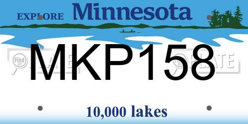 MKP158 Minnesota License Plate