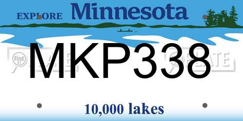 MKP338 Minnesota License Plate