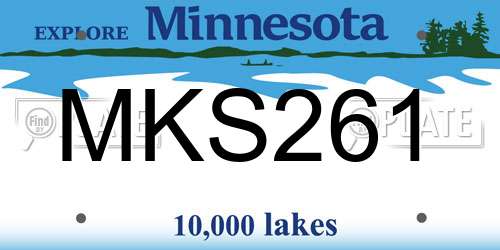 MKS261 Minnesota License Plate