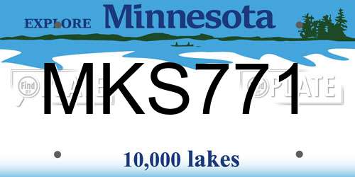 MKS771 Minnesota License Plate