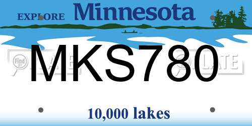 MKS780 Minnesota License Plate