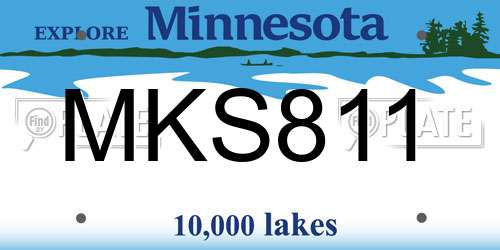 MKS811 Minnesota License Plate