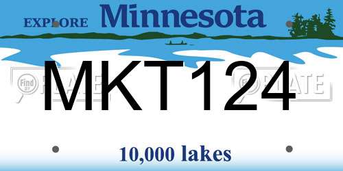 MKT124 Minnesota License Plate