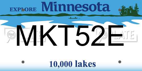 MKT52E Minnesota License Plate