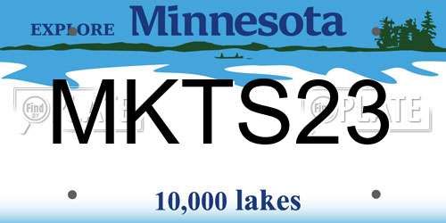 MKTS23 Minnesota License Plate