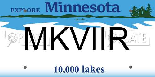 MKVIIR Minnesota License Plate