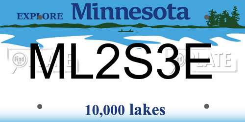 ML2S3E Minnesota License Plate