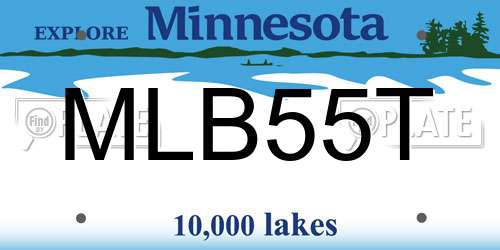 MLB55T Minnesota License Plate