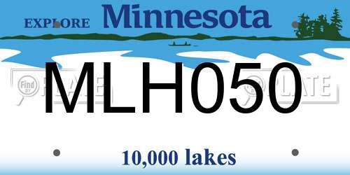 MLH050 Minnesota License Plate