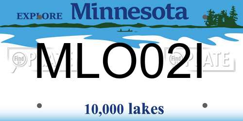 MLO02I Minnesota License Plate