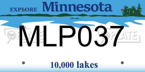 MLP037 Minnesota License Plate