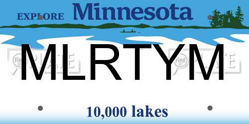 MLRTYM Minnesota License Plate