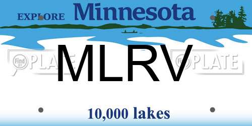 MLRV Minnesota License Plate