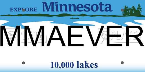MMAEVER Minnesota License Plate