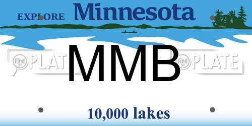 MMB Minnesota License Plate