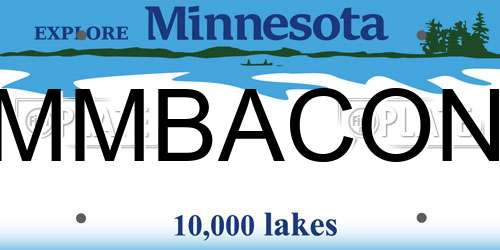 MMBACON Minnesota License Plate