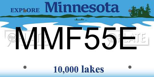 MMF55E Minnesota License Plate