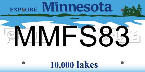 MMFS83 Minnesota License Plate