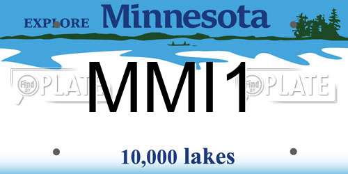MMI1 Minnesota License Plate