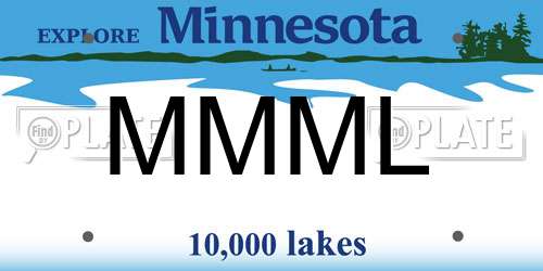 MMML Minnesota License Plate