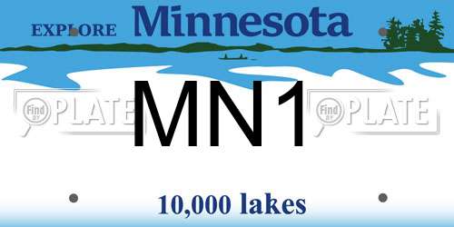 MN1 Minnesota License Plate