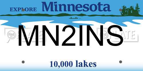 MN2INS Minnesota License Plate