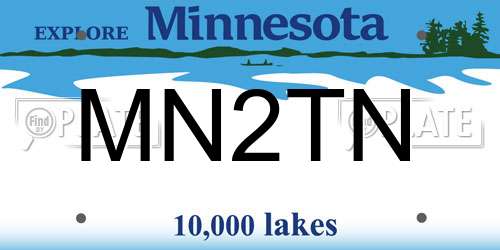 MN2TN Minnesota License Plate