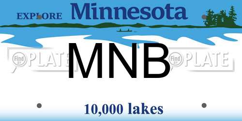 MNB Minnesota License Plate
