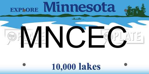 MNCEC Minnesota License Plate