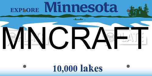 MNCRAFT Minnesota License Plate