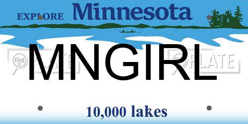 MNGIRL Minnesota License Plate