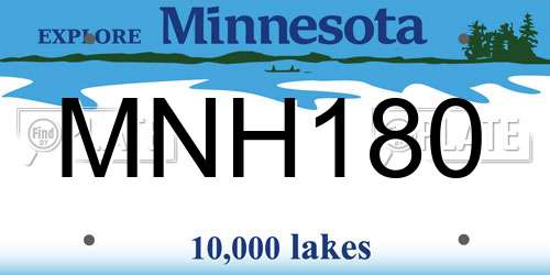 MNH180 Minnesota License Plate