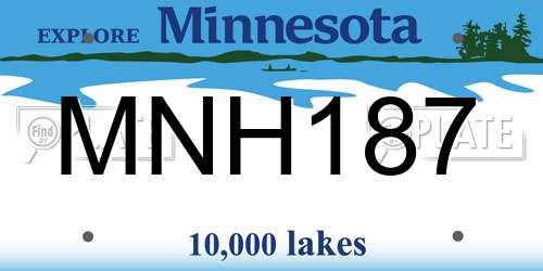 MNH187 Minnesota License Plate