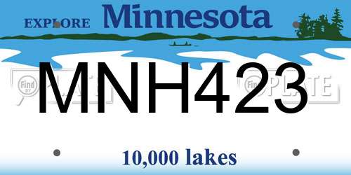MNH423 Minnesota License Plate