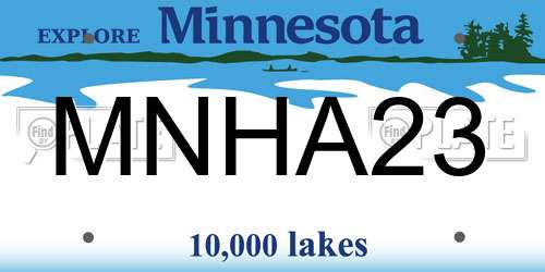 MNHA23 Minnesota License Plate