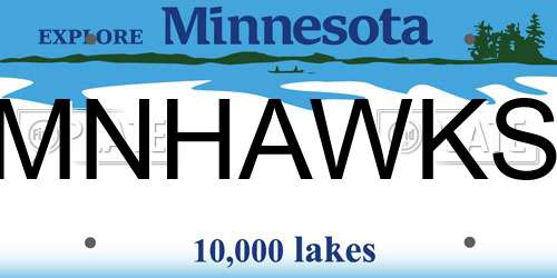 MNHAWKS Minnesota License Plate