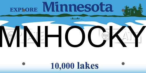 MNHOCKY Minnesota License Plate